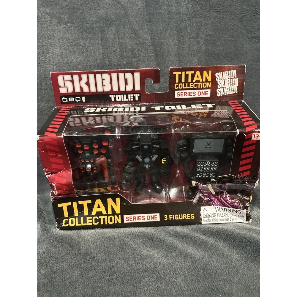 Skibidi Toilet Titan Collection Series 1 - 3 Figures. New In Damaged Box